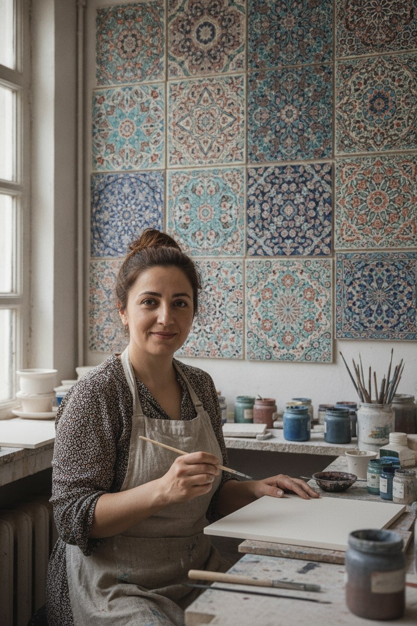 Selin Aydoğan, kurucu ve baş çini ustası